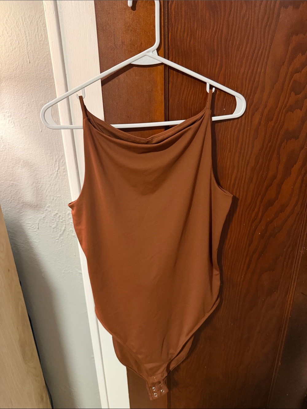 Old Navy Brown Cowl Neck Tank Bodysuit